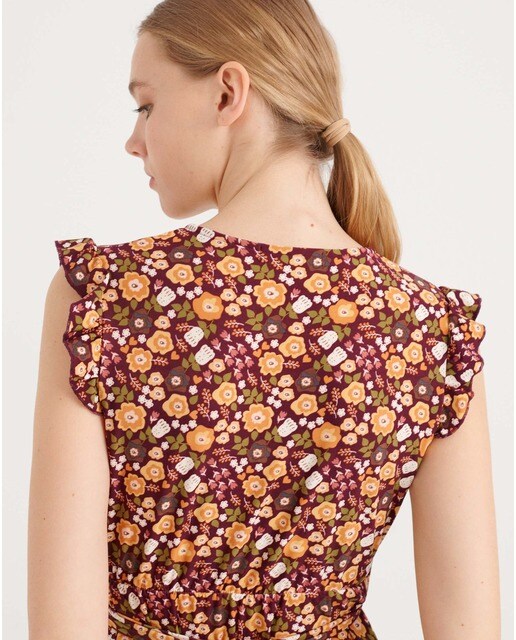 Vestido midi con estampado de flores · Inside · El Corte Inglés