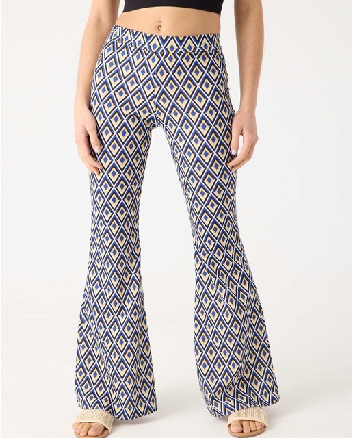 Pantalón de campana de mujer estampado de tiro alto · Inside · El Corte  Inglés