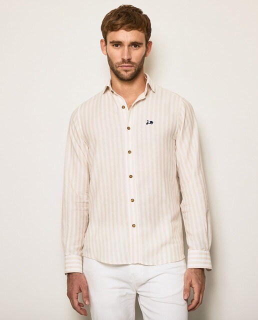 Camisa Scotta oxford verde para hombre-z