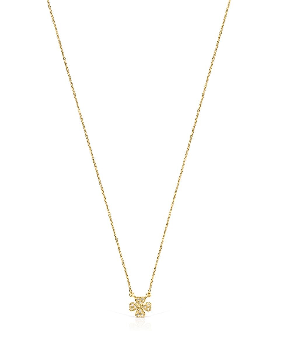 Colgante Tous Good Vibes trébol de cuatro hojas de oro amarillo de 18