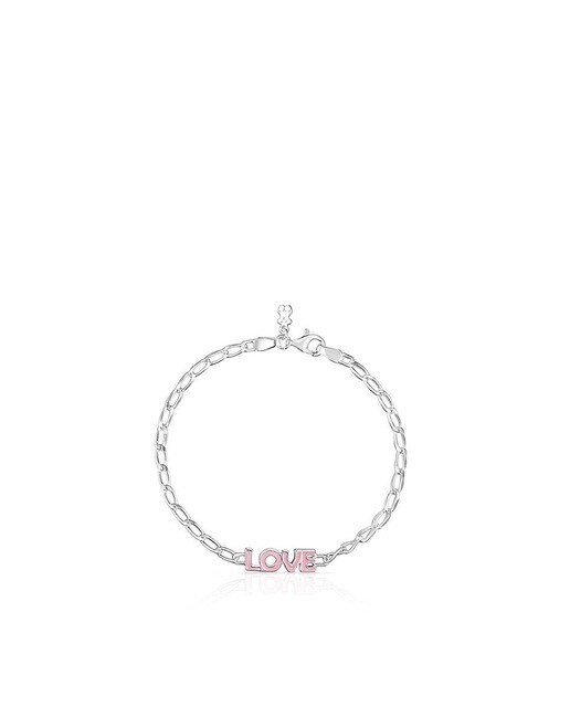 Pulsera Tous Crossword Love rosa en plata · Tous · El Corte Inglés
