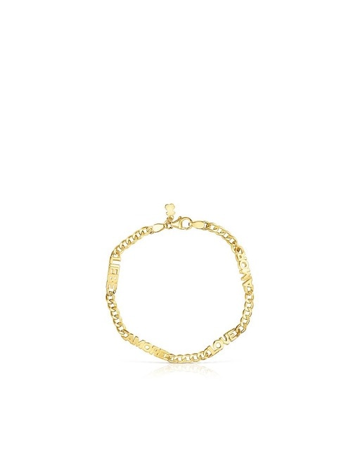 Pulsera Tous Crossword Love dorada en plata vermeil · Tous · El Corte Inglés