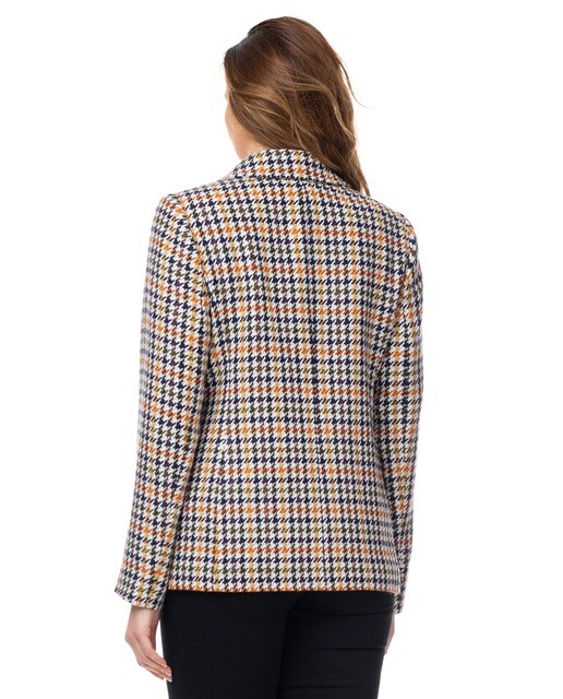 Blazer de mujer con estampado de cuadros Harris con solapa · FSH · El Corte  Inglés