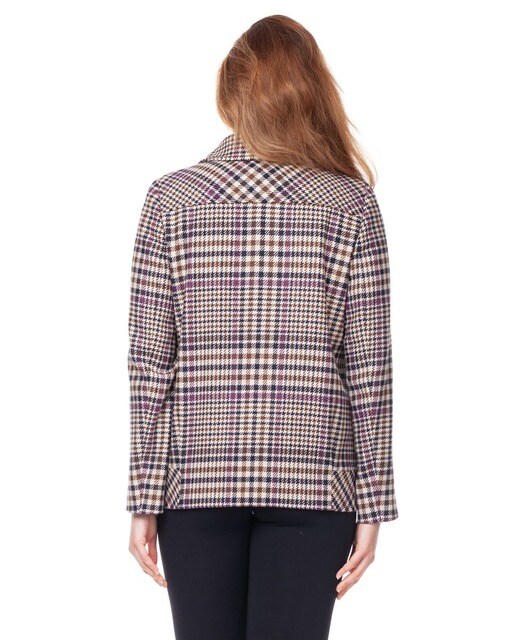 Chaqueta de mujer de cuadros con cuello camisero · FSH · El Corte Inglés