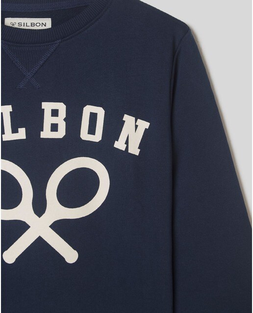 Sudadera de hombre en color azul marino de cuello redondo · Silbon · El  Corte Inglés
