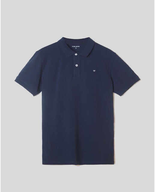 Polo de hombre en color azul marino de manga corta · Silbon · El Corte  Inglés