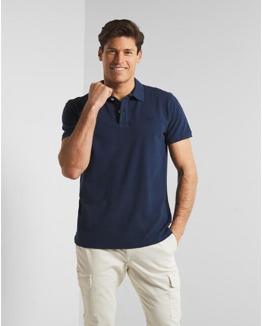 Polo de hombre en color azul marino de manga corta · Silbon · El Corte  Inglés