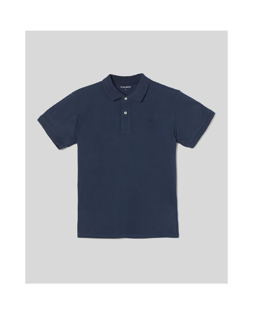 Polo de hombre en color azul marino de manga corta · Silbon · El Corte  Inglés