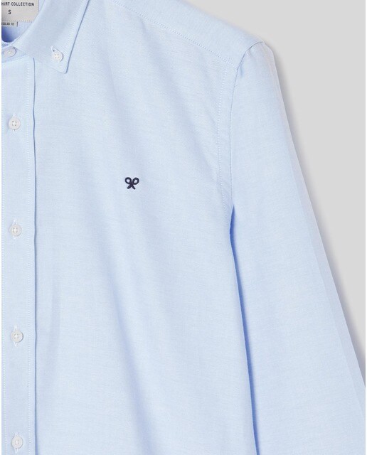 Camisa de hombre regular lisa en color azul claro · Silbon · El Corte Inglés
