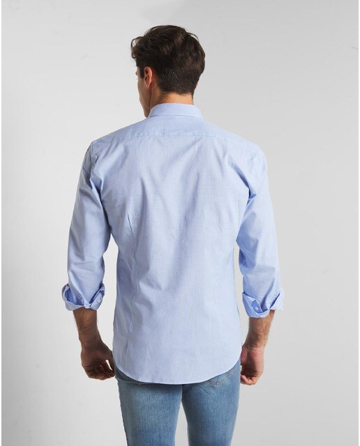 Camisa de hombre de cuadros en color azul · Silbon · El Corte Inglés