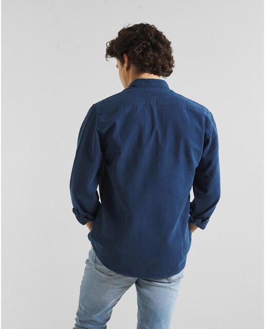 Camisa de hombre slim lisa de color azul · Silbon · El Corte Inglés
