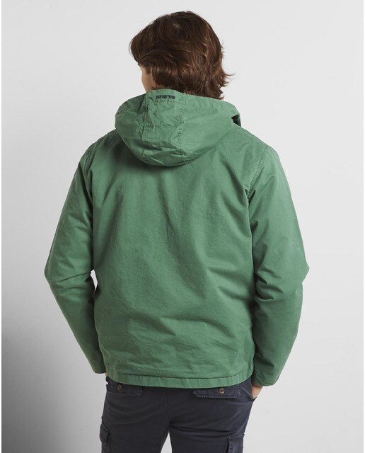 Cazadora de hombre desgastada con capucha en verde medio · Silbon · El  Corte Inglés