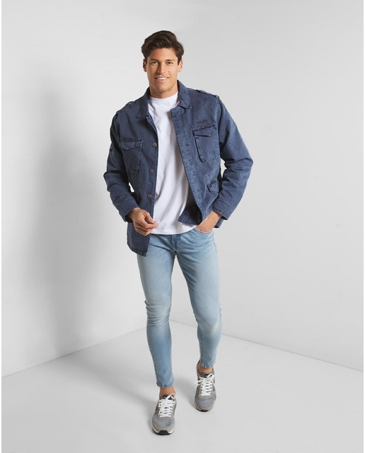 Chaqueta de hombre militar en color azul marino · Silbon · El Corte Inglés