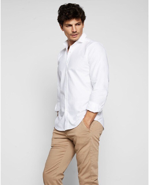 Camisa de hombre regular lisa en color blanco · Silbon · El Corte Inglés