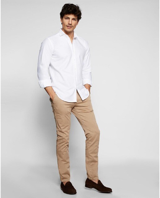Camisa de hombre regular lisa en color blanco · Silbon · El Corte Inglés