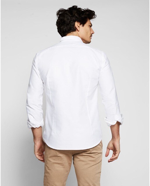 Camisa de hombre regular lisa en color blanco · Silbon · El Corte Inglés