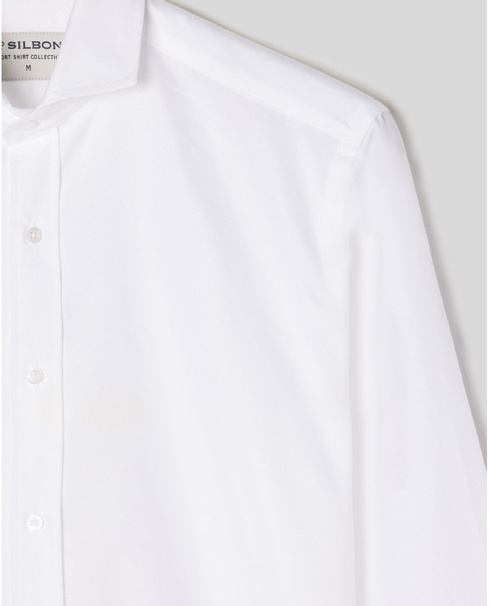 Camisa de hombre regular lisa en color blanco · Silbon · El Corte Inglés