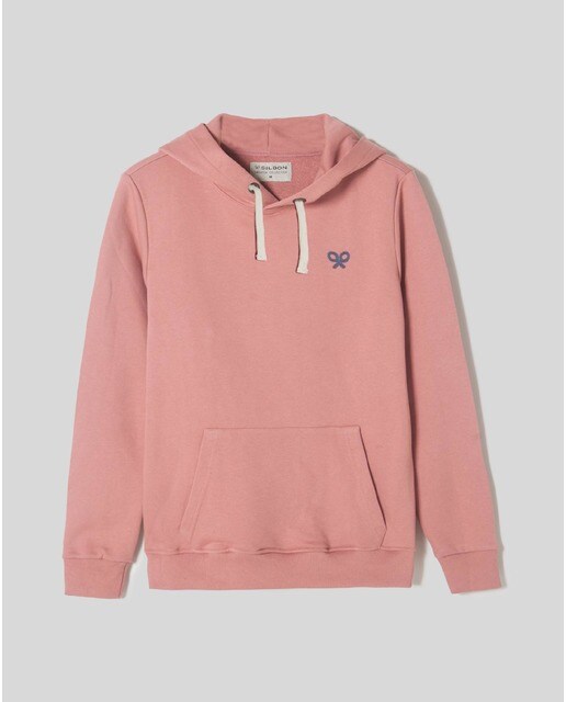 Sudadera de hombre en color coral con capucha · Silbon · El Corte Inglés