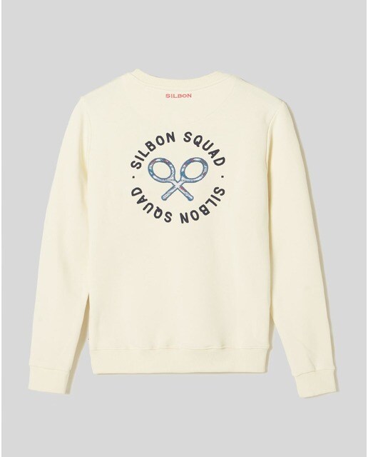 Sudadera de hombre en color crema con cuello redondo · Silbon · El Corte  Inglés