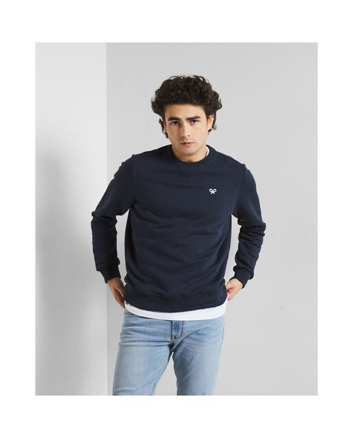 Sudadera de hombre en color azul marino con cuello redondo · Silbon · El  Corte Inglés