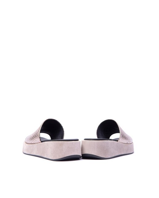 Sandalias de plataforma de mujer de piel color plata · Alpe · El Corte  Inglés
