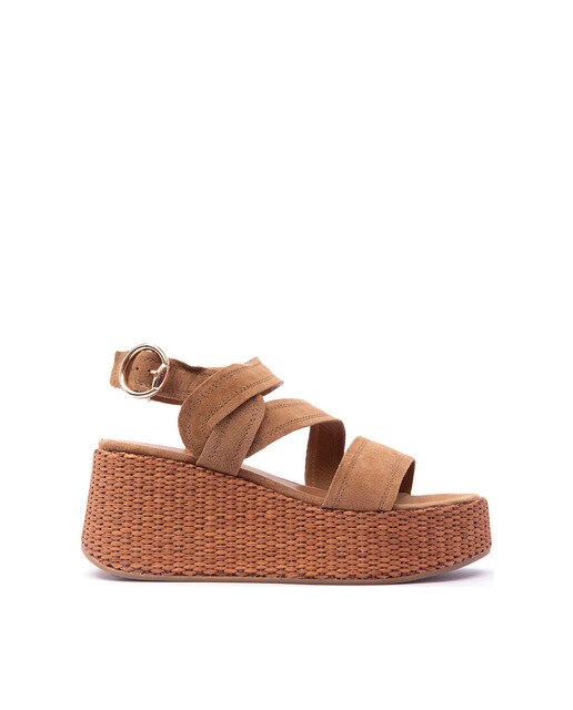 Sandalias de plataforma de mujer de piel baby silk color marrón · Alpe · El Corte  Inglés