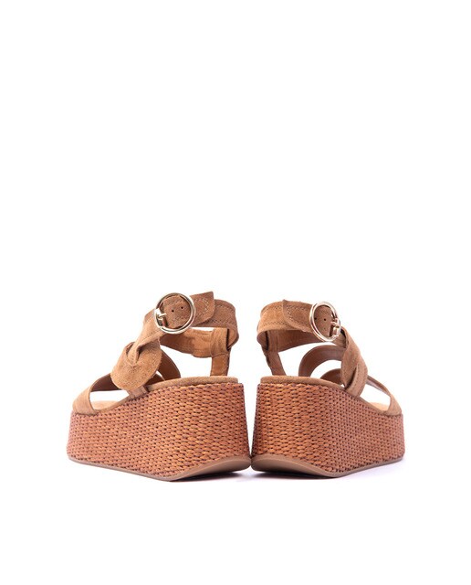 Sandalias de plataforma de mujer de piel baby silk color marrón · Alpe · El Corte  Inglés