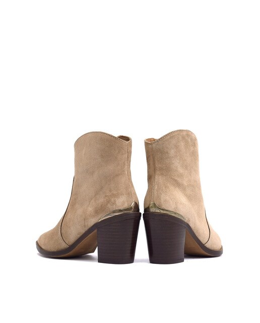 Botines de mujer de piel baby silk color natural · Alpe · El Corte Inglés