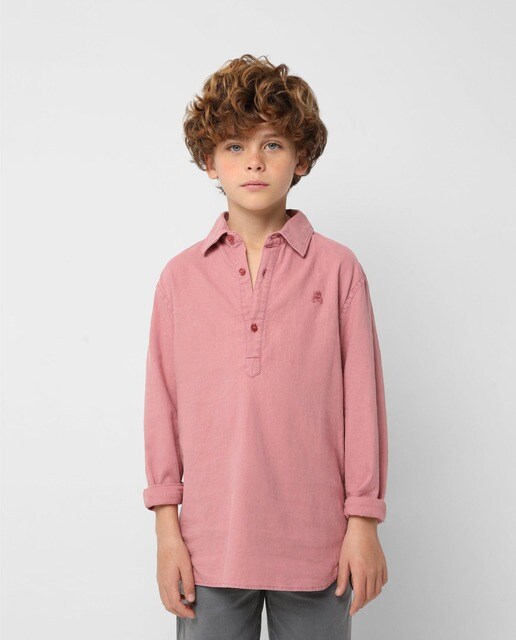 Camisa de niño lisa en burdeos · Scalpers · El Corte Inglés