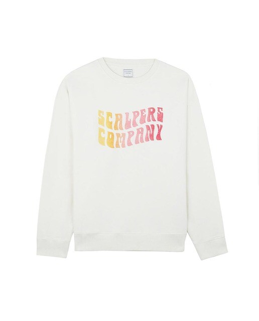 Sudadera de hombre en color crudo con logo frontal · Scalpers · El Corte  Inglés