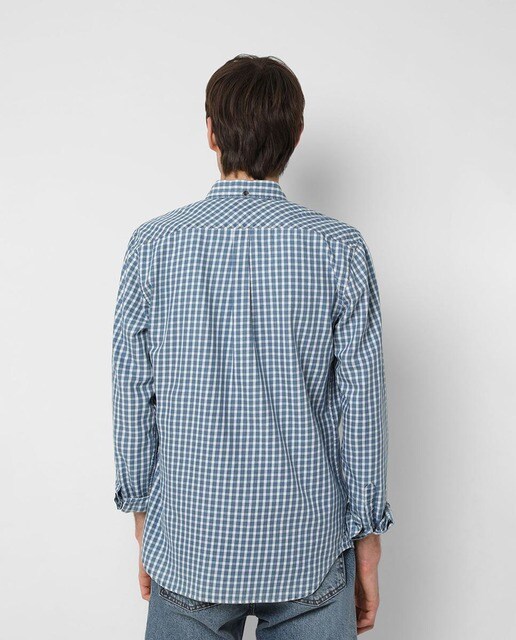 Camisa de hombre regular de cuadros en azul · Scalpers · El Corte Inglés