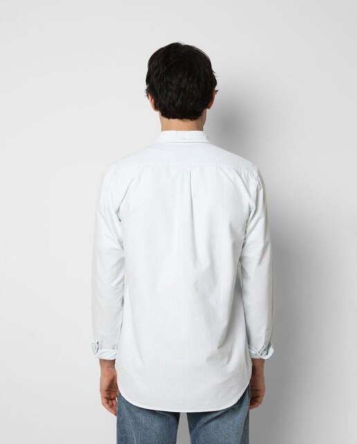 Camisa de hombre regular de rayas en verde · Scalpers · El Corte Inglés