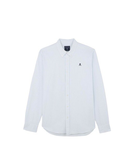 Camisa de hombre regular de rayas en verde · Scalpers · El Corte Inglés