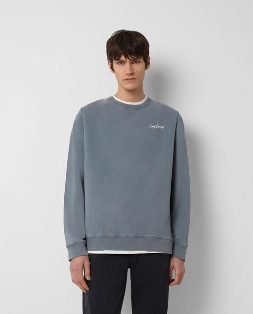 Sudadera de hombre en azul con print en trasero · Scalpers · El Corte Inglés