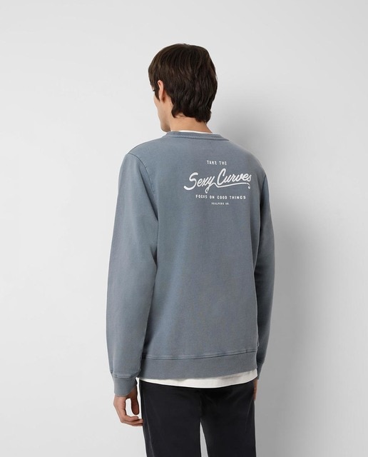 Sudadera de hombre en azul con print en trasero · Scalpers · El Corte Inglés