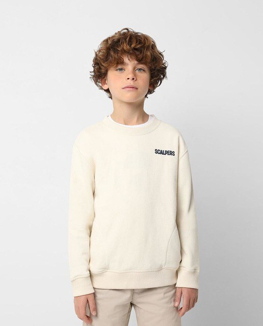 Sudadera de niño en blanco con calavera trasera · Scalpers · El Corte Inglés