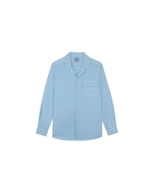 Camisa de hombre regular lisa en azul · Scalpers · El Corte Inglés