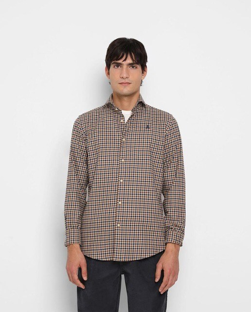 Camisa de hombre regular de cuadros multicolor · Scalpers · El Corte Inglés