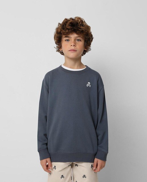 Sudadera de niño en azul con print trasero · Scalpers · El Corte Inglés