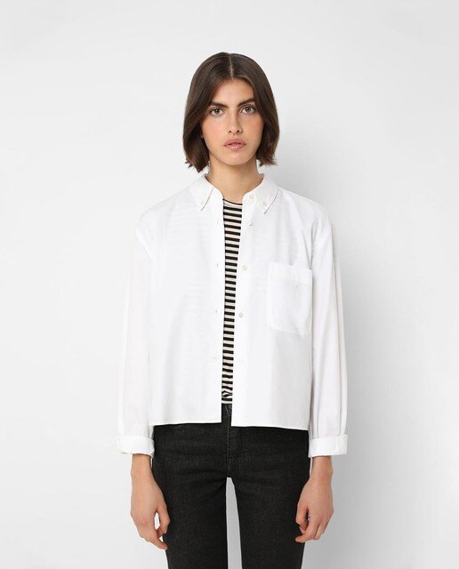 Camisa de mujer en blanco con bolsillo · Scalpers · El Corte Inglés