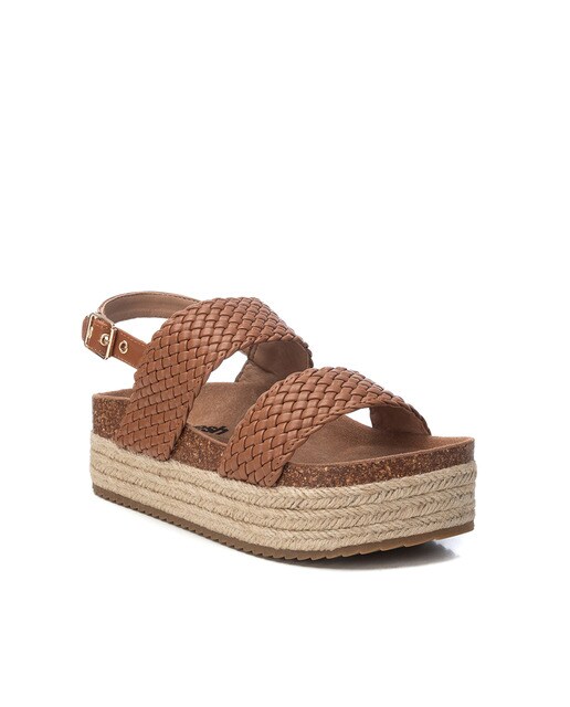 Sandalias de plataforma de mujer color camel con cierre de hebilla · Refresh  · El Corte Inglés