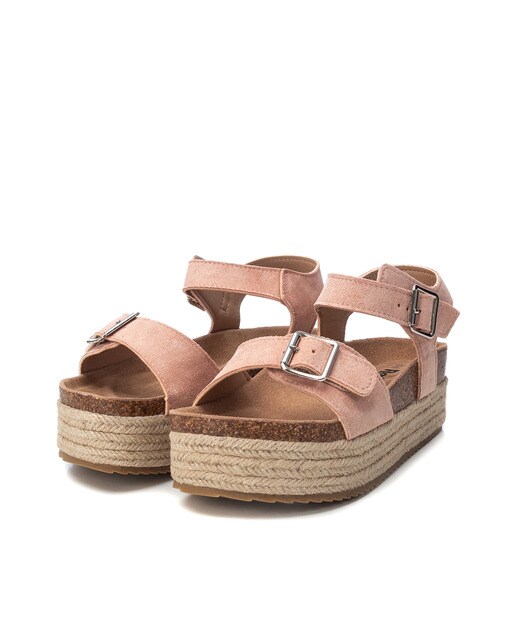 Sandalias de plataforma de mujer color nude con cierre de hebilla · Refresh  · El Corte Inglés