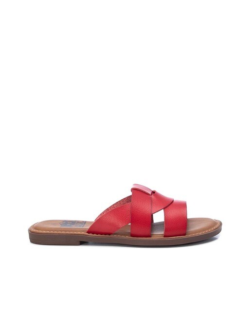 Sandalias planas de mujer cruzadas color rojo · Xti · El Corte Inglés