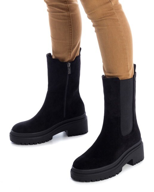 Botines de mujer color negro y tacón plano · Refresh · El Corte Inglés