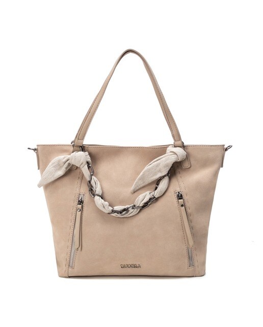 Bolso de hombro Carmela de piel y asa ajustable color beige · Carmela · El Corte  Inglés