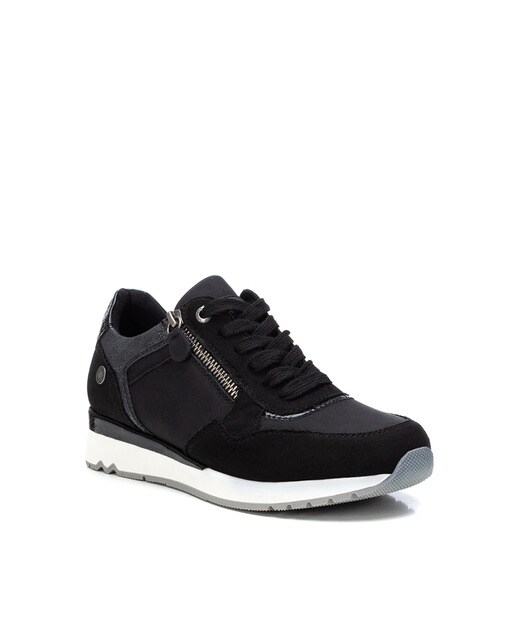 Zapatillas deportivas de mujer color negro con cierre de cremallera ·  Refresh · El Corte Inglés