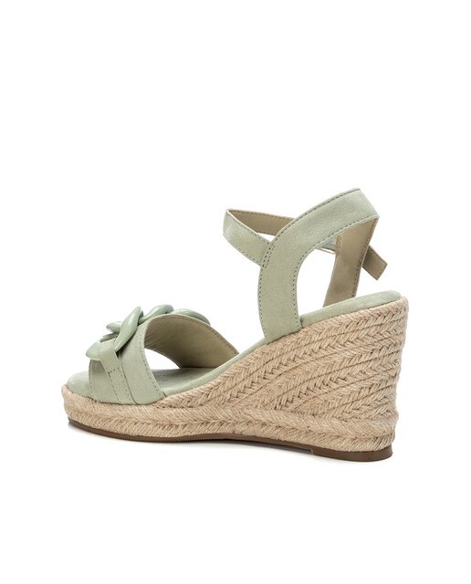 Sandalias de cuña de mujer color verde agua con cierre de hebilla · Xti ·  El Corte Inglés