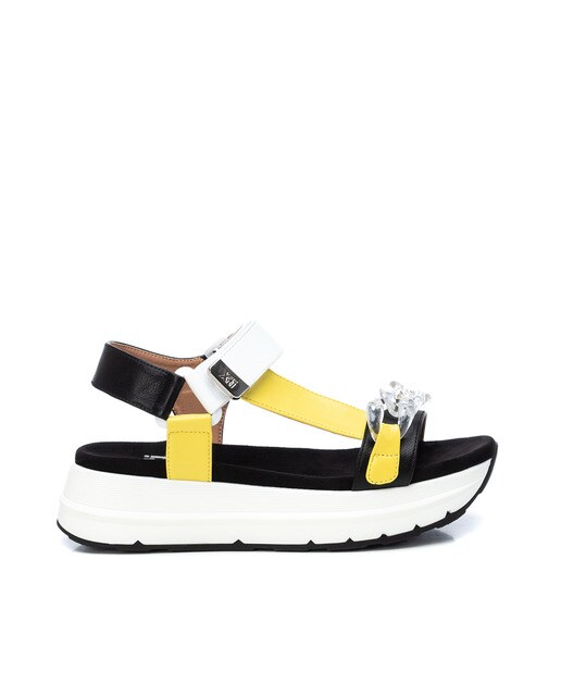 Sandalias de plataforma de mujer color amarillo con cierre adherente · Xti  · El Corte Inglés
