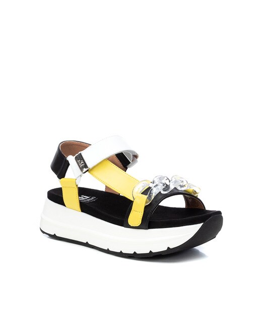 Sandalias de plataforma de mujer color amarillo con cierre adherente · Xti  · El Corte Inglés