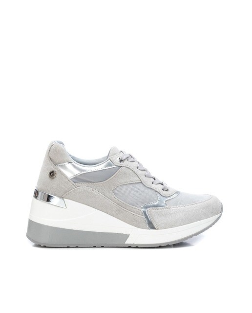 Zapatillas deportivas de mujer color gris claro con cuña · Xti · El Corte  Inglés